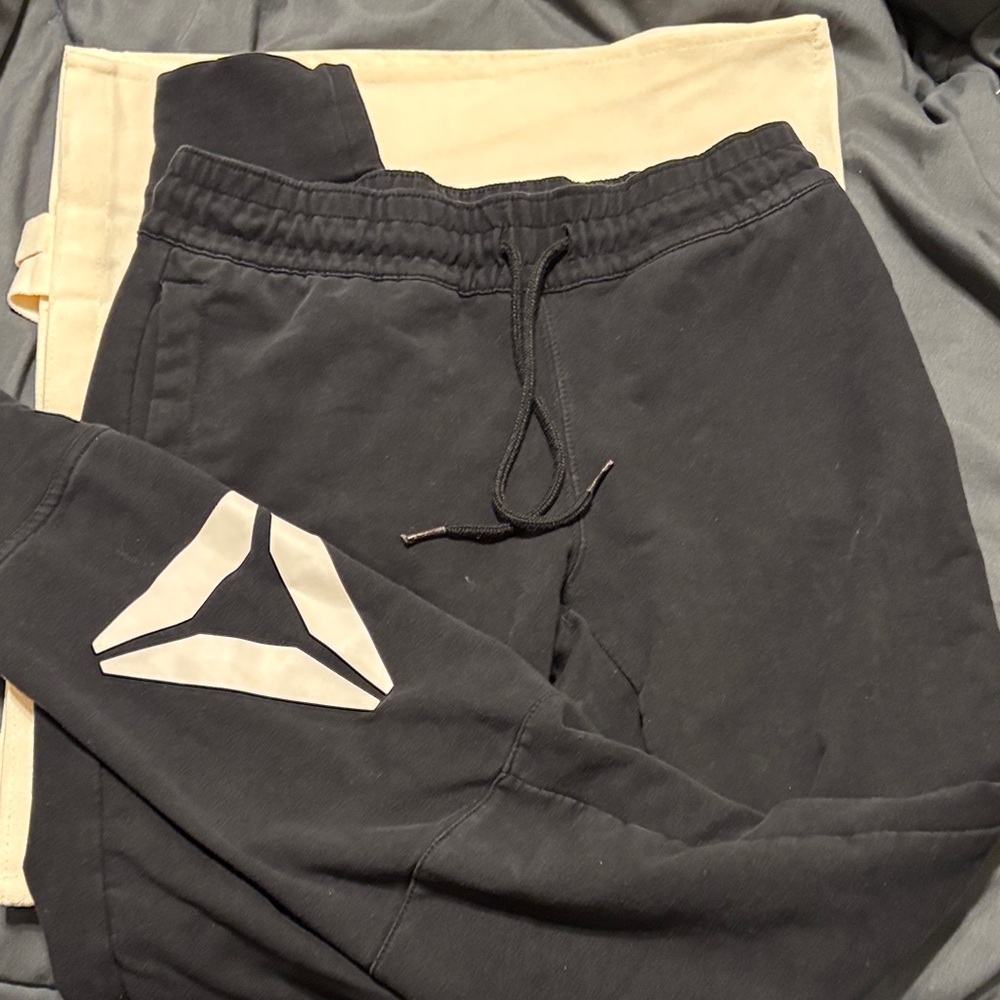 Reebok Black Joggers with White Logo